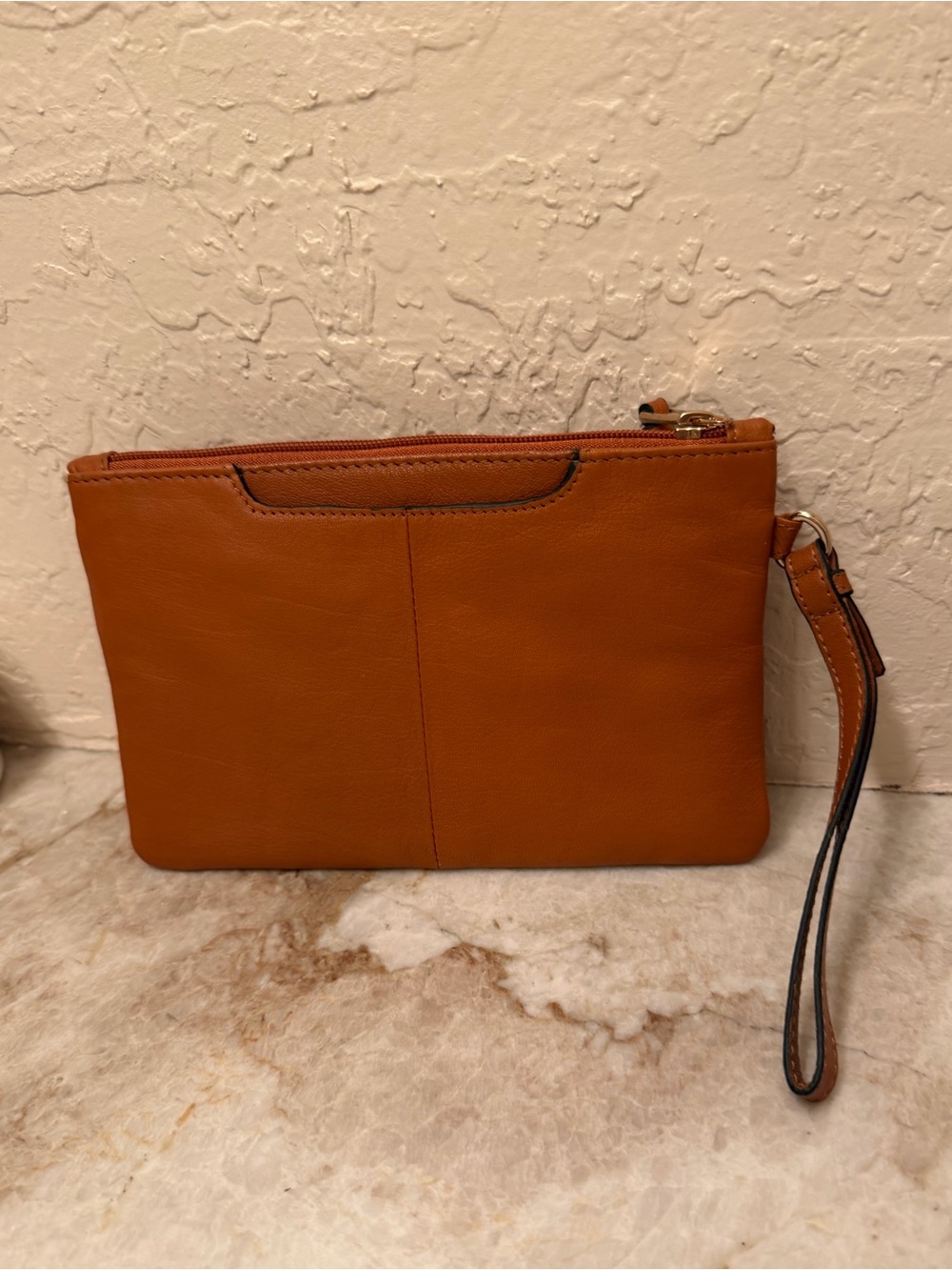 Lodis leather wristlet RFID wallet cognac color - Picture 2 of 16